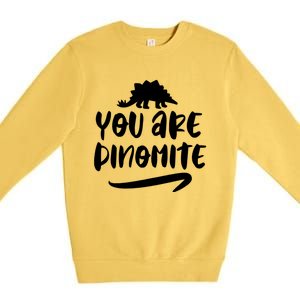 You Are Dinofunny Giftmite Dinosaur Back To School Great Gift Premium Crewneck Sweatshirt