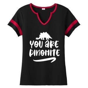 You Are Dinofunny Giftmite Dinosaur Back To School Great Gift Ladies Halftime Notch Neck Tee