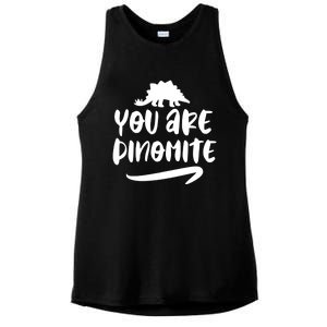 You Are Dinofunny Giftmite Dinosaur Back To School Great Gift Ladies PosiCharge Tri-Blend Wicking Tank