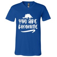 You Are Dinofunny Giftmite Dinosaur Back To School Great Gift V-Neck T-Shirt