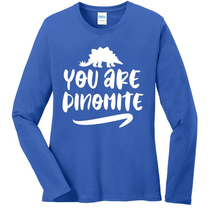 You Are Dinofunny Giftmite Dinosaur Back To School Great Gift Ladies Long Sleeve Shirt