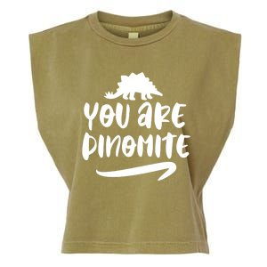 You Are Dinofunny Giftmite Dinosaur Back To School Great Gift Garment-Dyed Women's Muscle Tee