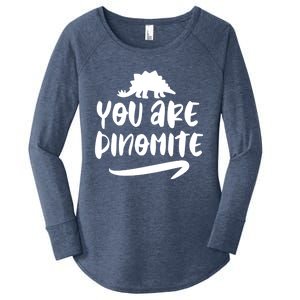 You Are Dinofunny Giftmite Dinosaur Back To School Great Gift Women's Perfect Tri Tunic Long Sleeve Shirt