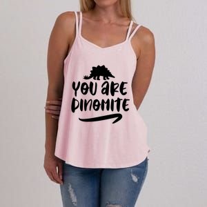 You Are Dinofunny Giftmite Dinosaur Back To School Great Gift Women's Strappy Tank