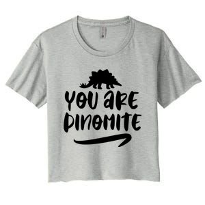 You Are Dinofunny Giftmite Dinosaur Back To School Great Gift Women's Crop Top Tee