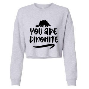 You Are Dinofunny Giftmite Dinosaur Back To School Great Gift Cropped Pullover Crew