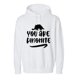 You Are Dinofunny Giftmite Dinosaur Back To School Great Gift Garment-Dyed Fleece Hoodie