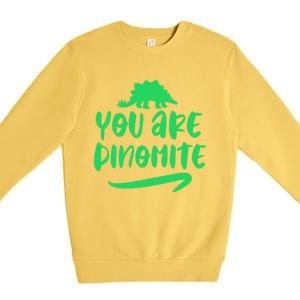 You Are Dinogiftmite Dinosaur Back To School Gift Premium Crewneck Sweatshirt