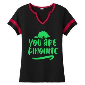 You Are Dinogiftmite Dinosaur Back To School Gift Ladies Halftime Notch Neck Tee