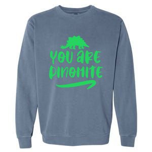 You Are Dinogiftmite Dinosaur Back To School Gift Garment-Dyed Sweatshirt