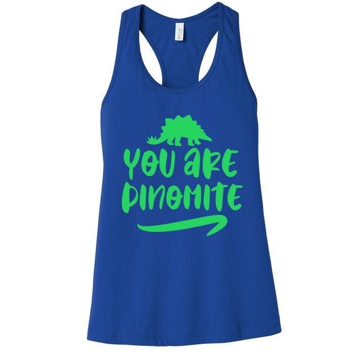 You Are Dinogiftmite Dinosaur Back To School Gift Women's Racerback Tank