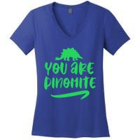 You Are Dinogiftmite Dinosaur Back To School Gift Women's V-Neck T-Shirt