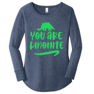 You Are Dinogiftmite Dinosaur Back To School Gift Women's Perfect Tri Tunic Long Sleeve Shirt