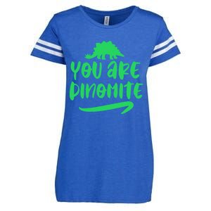 You Are Dinogiftmite Dinosaur Back To School Gift Enza Ladies Jersey Football T-Shirt