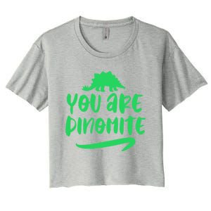 You Are Dinogiftmite Dinosaur Back To School Gift Women's Crop Top Tee