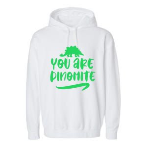 You Are Dinogiftmite Dinosaur Back To School Gift Garment-Dyed Fleece Hoodie