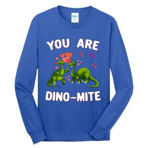 You Are Dinogiftmite Dinosaurs Valentines Day Heart Dinogiftmite Gift Tall Long Sleeve T-Shirt