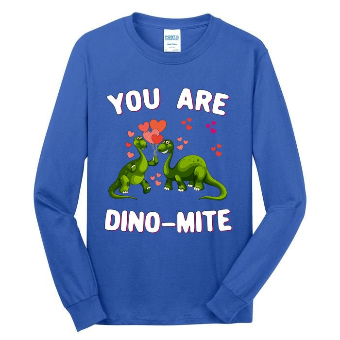 You Are Dinogiftmite Dinosaurs Valentines Day Heart Dinogiftmite Gift Tall Long Sleeve T-Shirt