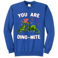 You Are Dinogiftmite Dinosaurs Valentines Day Heart Dinogiftmite Gift Tall Sweatshirt