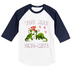 You Are Dinogiftmite Dinosaurs Valentines Day Heart Dinogiftmite Gift Baseball Sleeve Shirt