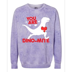 You Are Dinocool Giftmite Dinosaur Valentines Day Dinosaur Gift Colorblast Crewneck Sweatshirt