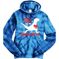 You Are Dinocool Giftmite Dinosaur Valentines Day Dinosaur Gift Tie Dye Hoodie