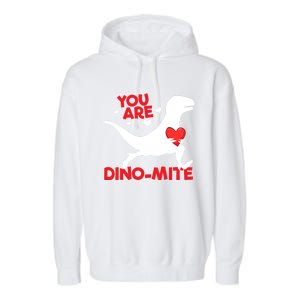 You Are Dinocool Giftmite Dinosaur Valentines Day Dinosaur Gift Garment-Dyed Fleece Hoodie