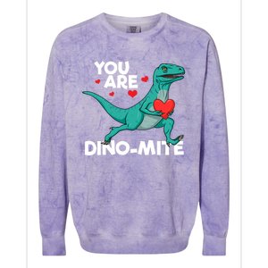 You Are Dinocute Giftmite Dinosaur Valentines Day Dinosaur Great Gift Colorblast Crewneck Sweatshirt