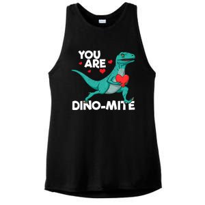 You Are Dinocute Giftmite Dinosaur Valentines Day Dinosaur Great Gift Ladies PosiCharge Tri-Blend Wicking Tank