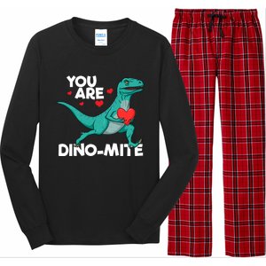 You Are Dinocute Giftmite Dinosaur Valentines Day Dinosaur Great Gift Long Sleeve Pajama Set