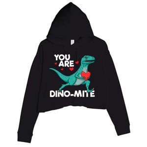 You Are Dinocute Giftmite Dinosaur Valentines Day Dinosaur Great Gift Crop Fleece Hoodie