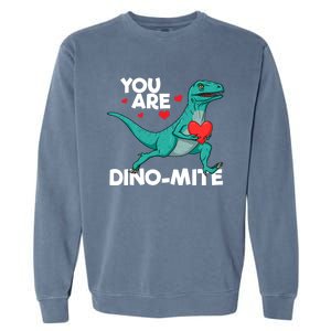 You Are Dinocute Giftmite Dinosaur Valentines Day Dinosaur Great Gift Garment-Dyed Sweatshirt