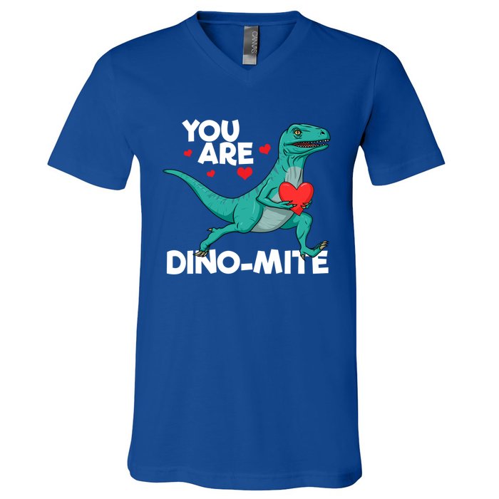 You Are Dinocute Giftmite Dinosaur Valentines Day Dinosaur Great Gift V-Neck T-Shirt