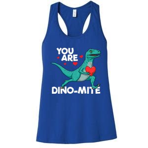 You Are Dinocute Giftmite Dinosaur Valentines Day Dinosaur Great Gift Women's Racerback Tank