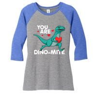 You Are Dinocute Giftmite Dinosaur Valentines Day Dinosaur Great Gift Women's Tri-Blend 3/4-Sleeve Raglan Shirt