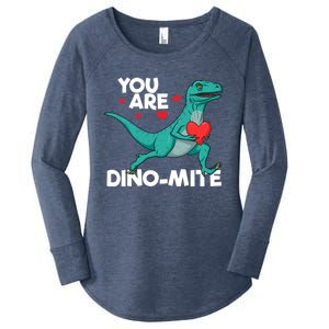 You Are Dinocute Giftmite Dinosaur Valentines Day Dinosaur Great Gift Women's Perfect Tri Tunic Long Sleeve Shirt