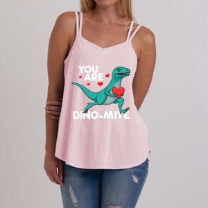 You Are Dinocute Giftmite Dinosaur Valentines Day Dinosaur Great Gift Women's Strappy Tank