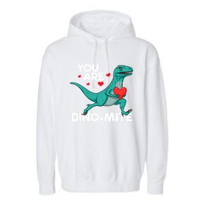 You Are Dinocute Giftmite Dinosaur Valentines Day Dinosaur Great Gift Garment-Dyed Fleece Hoodie