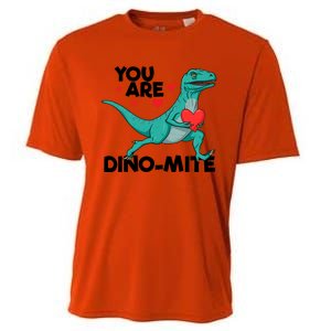 You Are Dinogiftmite Dinosaur Valentines Day Dinosaur Funny Gift Cooling Performance Crew T-Shirt