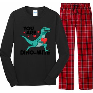 You Are Dinogiftmite Dinosaur Valentines Day Dinosaur Funny Gift Long Sleeve Pajama Set