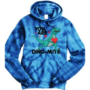 You Are Dinogiftmite Dinosaur Valentines Day Dinosaur Funny Gift Tie Dye Hoodie