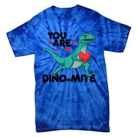 You Are Dinogiftmite Dinosaur Valentines Day Dinosaur Funny Gift Tie-Dye T-Shirt