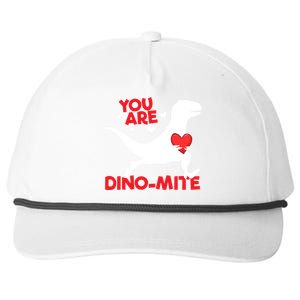 You Are Dinogiftmite Dinosaur Valentines Day Dinosaur Gift Snapback Five-Panel Rope Hat