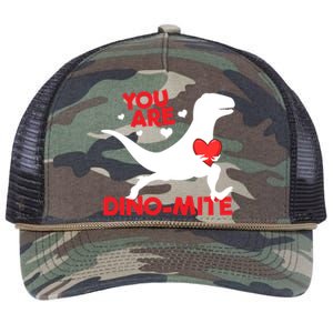 You Are Dinogiftmite Dinosaur Valentines Day Dinosaur Gift Retro Rope Trucker Hat Cap