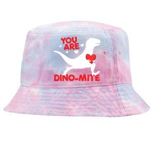 You Are Dinogiftmite Dinosaur Valentines Day Dinosaur Gift Tie-Dyed Bucket Hat