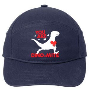 You Are Dinogiftmite Dinosaur Valentines Day Dinosaur Gift 7-Panel Snapback Hat