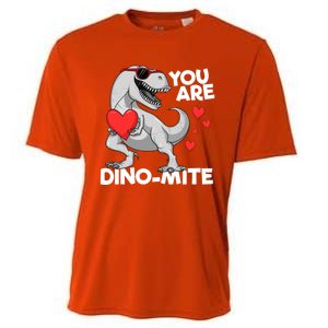 You Are Dinogiftmite Tgiftrex Dinosaur Valentines Day Trex Funny Gift Cooling Performance Crew T-Shirt