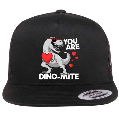 You Are Dinogiftmite Tgiftrex Dinosaur Valentines Day Trex Funny Gift Flatbill Hat
