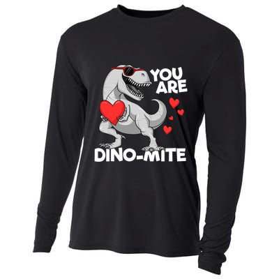 You Are Dinogiftmite Tgiftrex Dinosaur Valentines Day Trex Funny Gift Cooling Performance Long Sleeve Crew