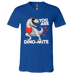 You Are Dinogiftmite Tgiftrex Dinosaur Valentines Day Trex Funny Gift V-Neck T-Shirt